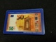 Carte BILLET DE 50 EURO Impression En Relief , Transparence , Incliner ( L'hologramme Portrait Et Le Nombre D'émeraude ) - Specimen