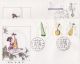 China 1983-T81, Scott 1833-37 Folk Instruments: Plucked Strings Fdc - Cartes Postales