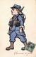 Illustration - Soldat Chasseur à Pied - Militaire Militaria Uniforme - 1900-1949