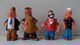 Lot De 4 Figurines - POPEYE - BRUTUS - GONTRAN - HAM - Année 80 Heimo - - Other & Unclassified