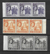 Malta QEII 1956 Definitive Set To 3d In MNH Strips Of Three (5865) - Malte (...-1964)