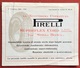 PUBBLICITA' PIRELLI  GOMME SUPERFLEX CORD TIPO STELLA BIANCA  LISTINO DEL 1 FEBBRAIO 1930 - VIII - Documenti Storici