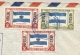 Guatemala / Curacao / Mexico / Canada - 1953 - 3 Special Flight Cancels On 1 Cover... - Curaçao, Nederlandse Antillen, Aruba