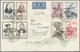 Br China - Volksrepublik: 1950/59, Lot Airmail Covers (12) All Used To East Germany Inc. Interesting Oc - Autres & Non Classés