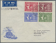 Br Indien - Flugpost: 1933-38: Group Of 10 Covers Sent By Airmail, With Opening Flight Cover Rangoon-Ba - Poste Aérienne