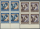 ** Indonesien - Lokalausgaben: 1947/1949. VIENNA PRINTINGS: Set Of 8 UNISSUED Values "Cattle" In Blocks - Indonésie