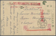 Lagerpost Tsingtau: Marugame, 1916, Ppc (4), Inc. Intercamp Card Inbound From Kurume With X-mas Gree - Cina (uffici)
