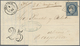 Delcampe - Br Frankreich: 1849/1852, CERES, Group Of Twelve Entires Bearing Frankings 20c. Black And 25c. Blue, Sh - Oblitérés