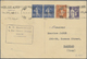 Br Frankreich: 1890/1950 (ca.): 200 Covers And Postal Stationery, Including Registered And Censored Let - Oblitérés