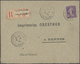 Br Frankreich: 1910/50 (ca.), Sammlung Von Ca. 335 Einschreibe-Briefen, Sehr Spezialisiert Mit Vielen T - Oblitérés