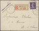 Delcampe - Br Frankreich: 1910/50 (ca.), Sammlung Von Ca. 335 Einschreibe-Briefen, Sehr Spezialisiert Mit Vielen T - Oblitérés