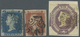 GA/O Großbritannien: 1840/1856, Small Lot Containing Mulready Envelope, 2 Penny Blue 1840 Issue, 1 D Red, - Autres & Non Classés