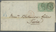 Br Großbritannien: 1861/1869, Lot Of Three Entires To Italy, E.g. 1856 6d. Lilac, 1856 1s. Green Two Co - Autres & Non Classés