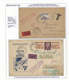 Delcampe - Br/GA Polen: 1926/1939, BALLOON MAIL, Specialised Collection Of 56 Balloon Covers/cards, Neatly Arranged O - Lettres & Documents