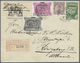 Br Portugal: 1911/1913, Lot Of Five Better Registered Covers (single Lots) With Attractive Fankings, Ni - Lettres & Documents