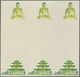 Delcampe - ** Thematik: Religion / Religion: 1965, Bhutan. Progressive Proof (10 Phases) In Blocks Of 3 Vertical G - Andere & Zonder Classificatie