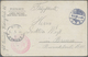 Br Thematik: Rotes Kreuz / Red Cross: 1905 Deutsches Reich Feldpostkarte Ab HAMBURG M. Rotem K2 "HAMBUR - Croix-Rouge