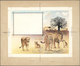 Thematik: Tiere-Affen / Animals-monkeys: 1971, Umm Al-Qaiwain. Artist's Drawing For The Souvenir She - Apen