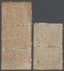 ** Ägypten: 1874-75 - Two Vertical Tête-bêche Pairs: 5m. Brown And 1p. Vermilion (with Sheet Margin At - 1915-1921 Protectorat Britannique