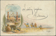 Delcampe - Ägypten: 1899-1900, Two Postcards Bearing French P.O. "PORT SAID" Issues Used Local And Egypt P.O. " - 1915-1921 Protectorat Britannique