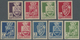 ** Algerien: 1942, Coat Of Arms Nine Different IMPERFORATE Stamps, Mint Never Hinged And Signed Brun - Andere & Zonder Classificatie