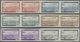 * Algerien: 1946, Airmail Issue 'Harbour Of Algier' Complete Set In IMPERFORATE Horizontal Pairs, Mint - Autres & Non Classés