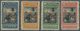 (*) Argentinien: 1899, Allegorie Four High Values 1p. To 20p. With Red Diagonal Opt. MUESTRA, Unused Wit - Autres & Non Classés