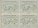 GA Queensland: Design 1906 International Reply Coupon As Block Of Four 3 D Queensland. This Block Of In - Brieven En Documenten