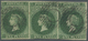 O Südaustralien: 1855, QV Chalon Head 1d. Deep-green With Large Star Wmk. Horizontal Strip Of Three Wi - Brieven En Documenten