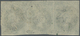 O Südaustralien: 1855, QV Chalon Head 1d. Deep-green With Large Star Wmk. Horizontal Strip Of Three Wi - Brieven En Documenten