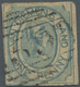 O Tasmanien: 1853, Courier 1d Pale Blue On Yellowish Paper With Good Margins On Two Sides Used With Ba - Brieven En Documenten