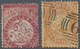 O Tasmanien - Stempelmarken: 1863-80 Fiscals 2s6d. Carmine With Removed Pen-cancellation And 10s. Oran - Covers & Documents