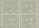 GA Victoria: Design "Madrid" 1920 International Reply Coupon As Block Of Four 6 D Victoria. Backside Wi - Brieven En Documenten