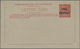 GA Australien - Ganzsachen: 1924, Lettercard KGV 2d. Red On Grey Stock Surch. 'THREE HALFPENCE' With Pi - Entiers Postaux