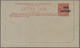 GA Australien - Ganzsachen: 1924, Lettercard KGV 2d. Red On Grey Stock With HEAVY MISPLACED Surch. 'THR - Postwaardestukken