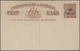 GA Australien - Ganzsachen: 1924, Postcard KGV 1½d. Red-brown With Deleted Footnote Surcharged 'ONE PEN - Entiers Postaux