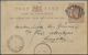 GA Basutoland: 1890, CGH Card 1/2d Canc. Unclear "156" Written In "SILAFE 8.1" With Cds "MAFETENG BASUT - 1933-1964 Colonie Britannique