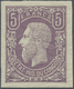 ** Belgisch-Kongo: 1886, 5fr. Violet Imperforate, Unmounted Mint. Mi. 850,- €. - Andere & Zonder Classificatie