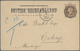 GA Betschuanaland: 1888, "BRITISH BETCHUANALAND" Stationery Card "ONE PENNY" Brown On Buff With Cds "MA - 1885-1964 Bechuanaland Protectorate