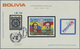 **/* Bolivien: 1981, Anniversaries, Three Souvenir Sheets With Inverted Overprints (2) Resp. Double Overp - Bolivië