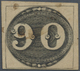 O Brasilien: 1843, Bull's Eyes, 90r. Black With Plate Repair (=additional Shifted Frame Line In Value) - Autres & Non Classés