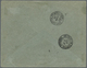 Br Brasilien: 1891/1892, Allegory 100r. Blue/red With INVERTED CENTRE, Single Franking On Cover From "R - Autres & Non Classés