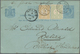 GA Britisch-Honduras: 1891. Netherlands Postal Stationery Card 5c Blue (vertical Fold, Hinges On The Re - Honduras Britannique (...-1970)
