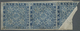 Brfst Neuschottland: 1857, Crown And Heraldic Flowers Imperf. 3d. Pale Blue Horiz. Strip Of Three With The - Brieven En Documenten