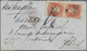 Br Chile: 1876. Envelope Addressed To France Bearing Chile Yvert 13, 5c Orange/red (2) Tied By Cork Cac - Chili