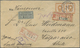 Br Chile: 1898. Registered Envelope Addressed To Chile Bearing 'Koban' SG 120, 10s Brown (pair) Tied By - Chili