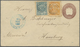 GA Costa Rica: 1897. Postal Stationery Envelope 10c Brown Upgraded With Yvert 31, 1c Blue/green And Yve - Costa Rica