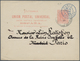 GA Cuba: 1888, 3 C. Rose Postal Stationery Card Tied By "PUERTO PRINCIPE" Cds. And Blue Arrivel Mark Pa - Autres & Non Classés