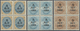 **/* Dänisch-Westindien: 1905, Ovp Stamps In Blocks Of Four, Upper Stamps Lightly Hinged, The Other Two M - Denmark (West Indies)