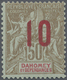 * Dahomey: 1912. Definitive 10/50 Brown And Red. Very Fine. Signed Brun. (quantity 450 Copies Only) - Andere & Zonder Classificatie